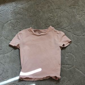 Womens xs crop light pink shirt
